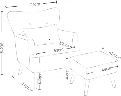 Thiết kế ghế sofa đơn nhỏ gọn