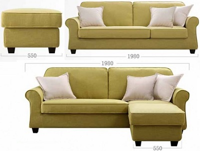 Thiết kế Ghế sofa bọc nỉ Kích thước Văng: 198 x 80 x 80cm - Đôn: 55 x 55 x 80cm Dài x Rộng X Cao GSF191