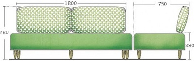 Thiết kế Ghế sofa bọc nỉ GSF166