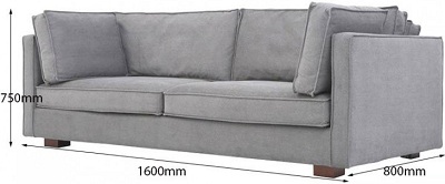 Thiết kế ghế sofa băng 1600mm