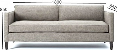 Bộ ghế sofa băng dài 1m8 bọc nỉ GSF158 phòng khách sang trọng