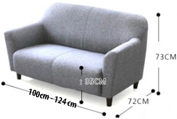 Ghế sofa văng 1m24 giá rẻ đẹp GSF154 thiết kế phòng ngủ