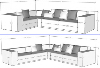 Thiết kế Ghế sofa bọc nỉ GSF137