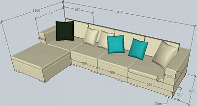 Thiết kế Ghế sofa bọc nỉ GSF141
