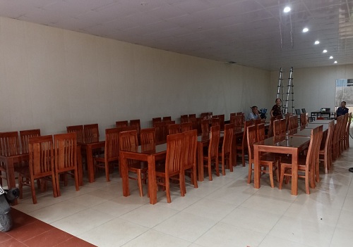 Bộ bàn ghế ăn gỗ xoan ta giá rẻ PA96