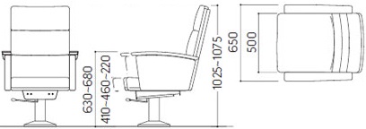 Bản vẽ ghế phòng họp hội nghị Kotobuki Sea ACA-4737