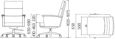 Bản vẽ ghế phòng họp hội nghị Kotobuki Sea ACA-4756