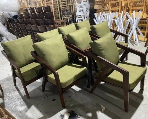 Ghế Sofa đơn cafe gỗ cao su hiện đại GSF265 sfg05