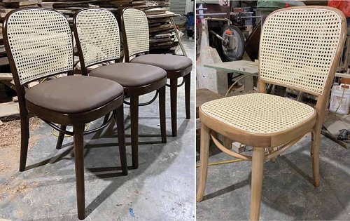 Ghế ăn Thonet lưng tựa đan mây GCL30 g30
