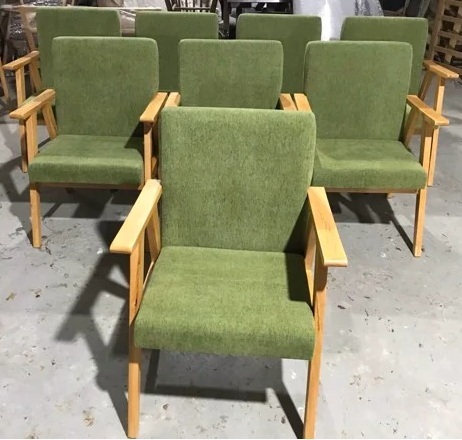 Ghế Sofa đơn gỗ tay dẹt GSF264 sfg03