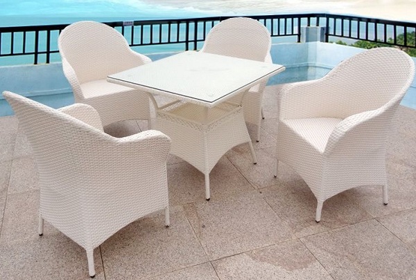 Bàn ghế sân vườn cao cấp mây giả nhựa BGN-01