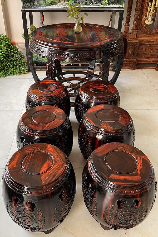 Bộ bàn ghế trống gỗ tự nhiên BTG1