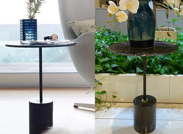 Bàn tab Đá đen điểm vân trắng HBS04-F