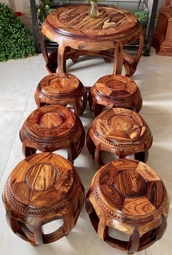 Bộ bàn phòng khách hình đôn trống BTG6