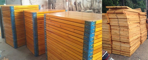 Phản ngủ mầm non gỗ thông tự nhiên Dài 120 x Rộng 80 x Cao 5 cm có thể xếp chồng PG01