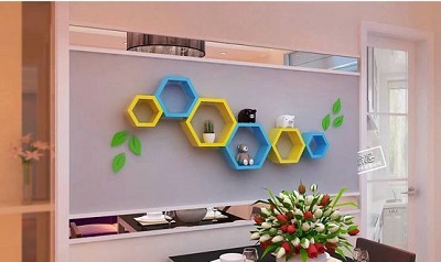 Kệ gắn tường hình tổ ong lục giác KTV58