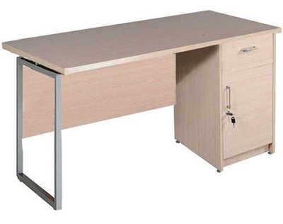 Bàn làm việc hộc liền chân sắt yếm lửng BHV135 HR140HLC2