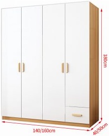 Tủ quần áo gỗ công nghiệp lõi xanh 1m4 GMDF149 Rộng 140 x 50 x 180cm thiết kế tủ chính được làm bằng gỗ MDF lõi xanh Không gian lưu trữ rộng rãi, khoa học