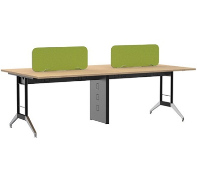 Bàn làm việc văn phòng 4 chỗ ngồi hiện đại BHV173 mặt gỗ Melamine LEMD01-4C12