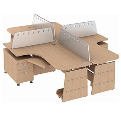 Bàn làm việc module HRMD02 được thiết kế dành cho 4 người ngồi với một dãy 2 người, ngồi đối diện nhau