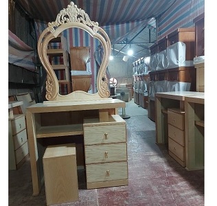 Bàn phấn trang điểm gỗ verneer sồi cổ điển BP46 kích thước Rộng 800cm