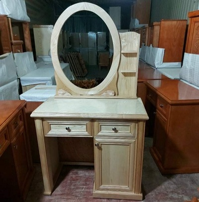 Bàn phấn son gỗ sồi hai ngăn kéo BP53