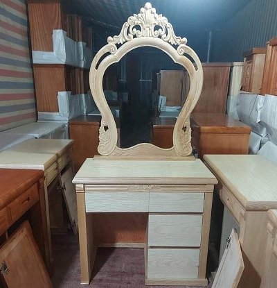 Bàn phấn gỗ sồi verneer 3 ngăn kéo BP42 4 ngăn kéo thiết kế cổ điển