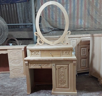 Bàn gỗ sồi verneer trang điểm BP70