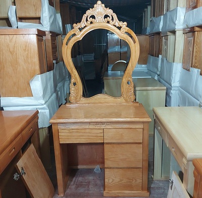 Bàn phấn son gỗ xoan khung gương cổ điển BP63