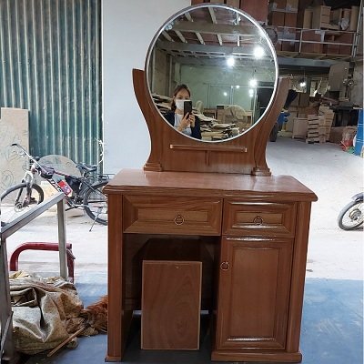 Bàn trang điểm gỗ xoan đào verneer BP44