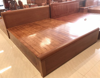Giường ngủ gỗ xoan đào không ngăn kéo Thiết kế sang trọng hiện đại GN56