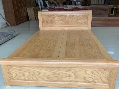 Giường ngủ gỗ verneer gõ dát phản GN62