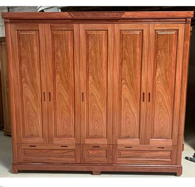 Tủ quần áo gỗ Hương Đá 5 cánh phẳng GTQA59