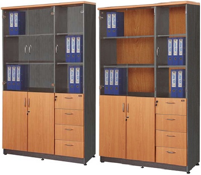 Tủ tài liệu văn phòng gỗ ép phủ Laminate TVP45 nt1960-3g4d