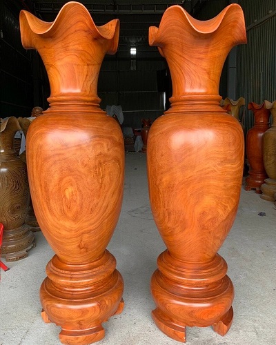 đội lục bình gỗ hương đá 2m2 sang trọng hiện đại