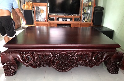 Sập chiếu ngựa đực ngũ phúc gỗ gụ nam phi SG13 gỗ tự nhiên 100%