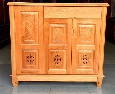 Tủ để giầy gỗ sồi nga 3 cánh TGV08 thiết kế 1 ngăn kéo, 3 cánh mở giá rẻ