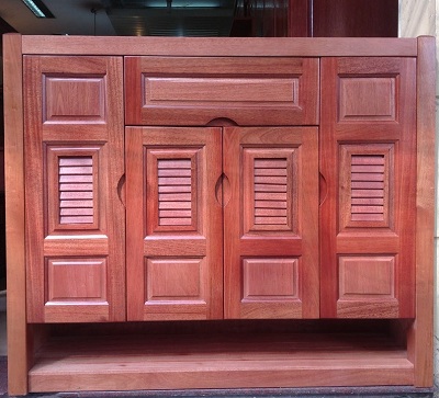 Tủ giầy gỗ xoan đào cánh lửng TGV26 Rộng 1200 4 cánh lửng