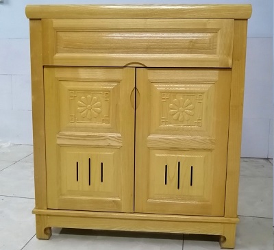 Tủ giầy gỗ sồi nga 2 cánh TGV12 kích thước Rộng 80cm giá rẻ hiện đại