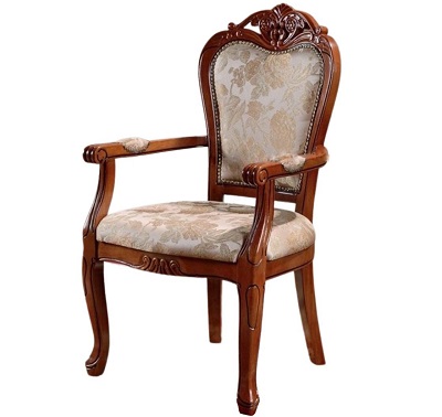 Ghế họp có tay gỗ tự nhiên lưng chạm cong GHT92 Rộng 65 x Sâu 58 x Cao 115cm Đệm, lưng tựa bọc vải hoa chạm khắc tinh xảo sang trọng hiện đại