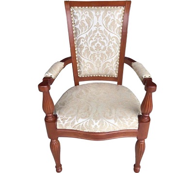Ghế họp gỗ tần bì có tay bọc vải hoa GHT91 Rộng 650 x Sâu 580 x Cao 1150mm phòng hội họp chân trụ triện tròn họa tiết hóa văn đẹp mắt lưng tự vuông vắn