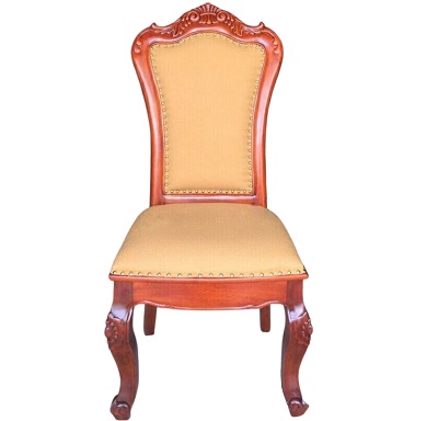 Ghế họp hội trường bọc da vàng sang trọng GHT105 nạm đinh đồng dáng ghế không tay chạm khắc hoa văn tinh xảo trang nhã nơi phòng họp, khánh tiết