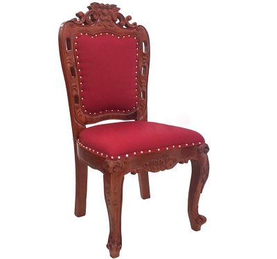 Ghế họp không tay hội trường bọc nỉ đỏ chạm hoa văn chân tĩnh GHT104