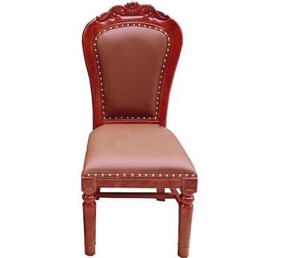 Ghế họp hội trường chân tiện tròn bọc da nâu GHT98 đêm ngồi, lưng tựa bọc da nâu ghim đinh đồng tạo điểm nhấn sang trọng hiện đại nội bật ghế