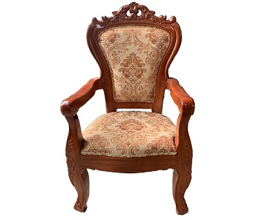 Ghế lãnh đạo bọc vải hoa sang trọng GHT72 Chân và tay ghế bằng gỗ tự nhiên,bên dưới có các thanh giằng giúp sản phẩm thêm chắc chắn thiết kế tân cổ điển