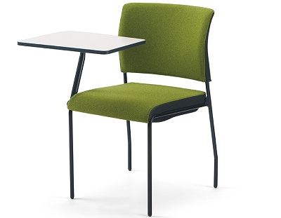 Ghế xếp rạp hát nhỏ Kotobuki Sea có bàn viết FC-314 bọc nêm vải lưới 3D