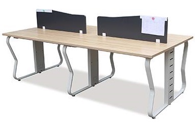 Bàn làm việc 4 người mặt gỗ ép công nghiệp chân sắt sơn BHV204