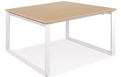 Bàn nhân viên cụm hai chỗ ngồi chân sắt tám giác sơn tĩnh điện BHV216