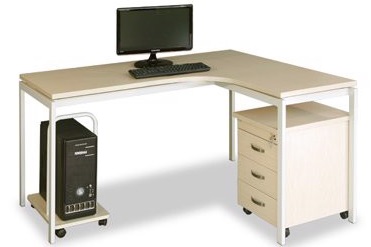 Bàn góc lệch trái gỗ công nghiệp BONC244, BLP16-CH