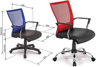 Ghế xoay nhân viên tựa đỡ lưng hiện đại GONC61